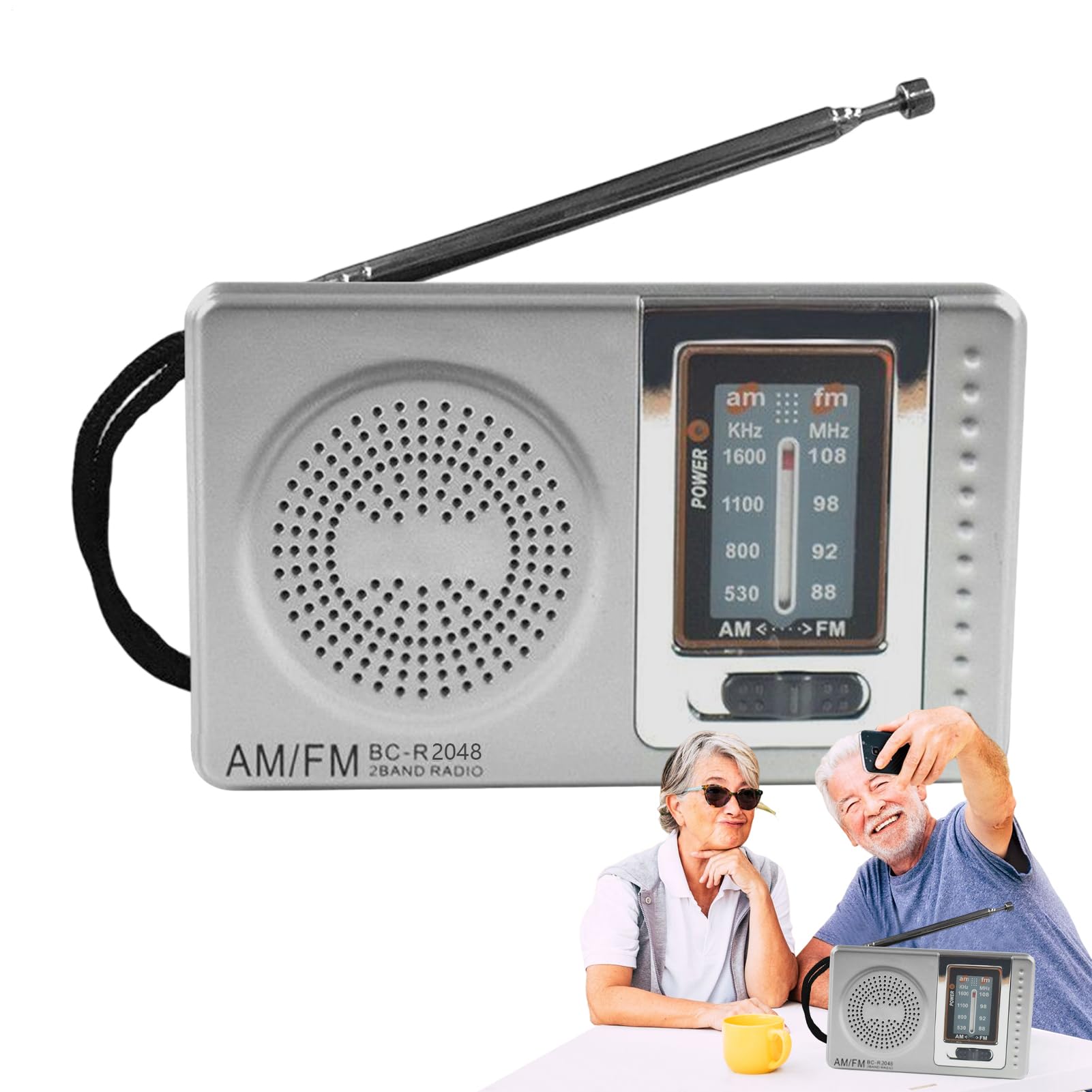 Adsfvs Radios portátiles Am FM,Radio de transistores Am FM con Pilas - Radios de transistores Am FM con Conector para Auriculares con Altavoz, Regalos Ideales para Padres, Ancianos y parientes — view 8