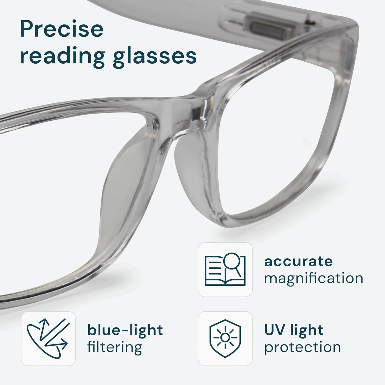 Gaoye 2.75 Professional Reading Glasses for All Day - Computer Readers with Blue Light Protection - Value Pack Clear Natural Hues 2.75 x