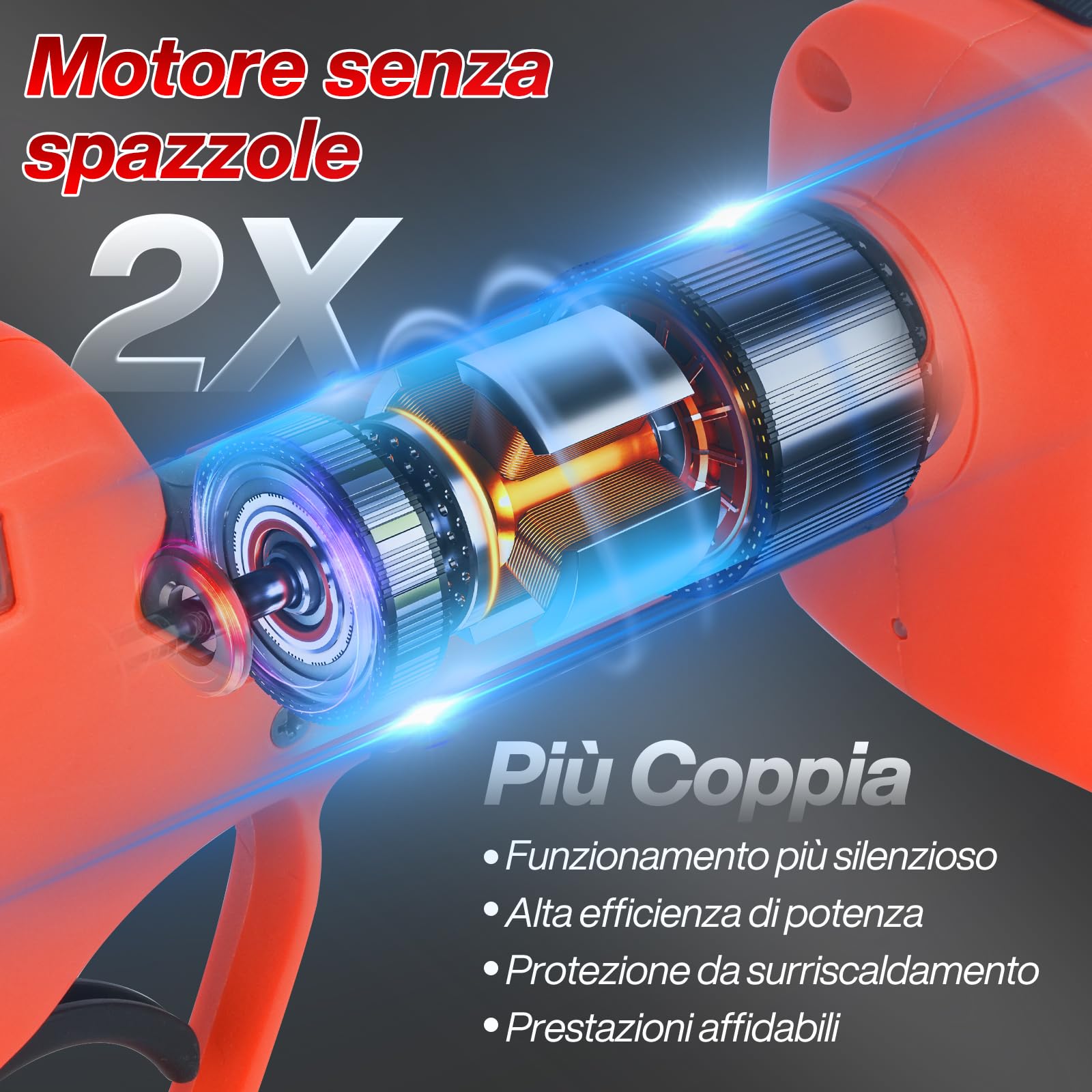 Forbici Potatura a Batteria 50mm 2 x 2000 mAh Brushless 800W | Forbici Elettriche Lama SK5 Schermo LCD Cesoie Elettriche Professionali Regolabile 30-50mm per Potatura Giardino Olivo Ulivo