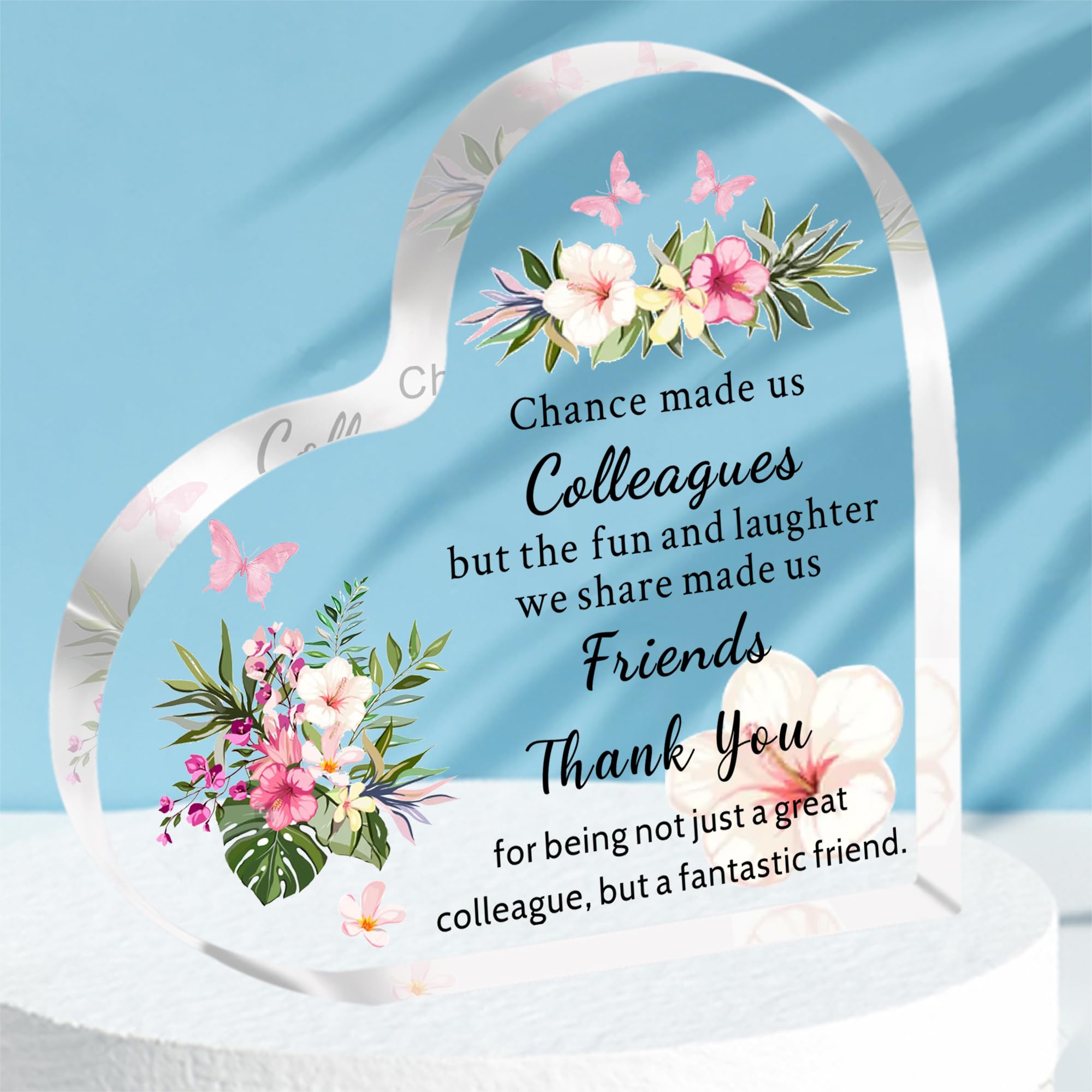 HULALA Leaving Gifts For Colleagues Women Colleague Leaving Gifts Presents Plaque Chance Made Us Colleagues Gifts Thank You Gifts For Colleagues Leaving Farewell Birthday Retirement