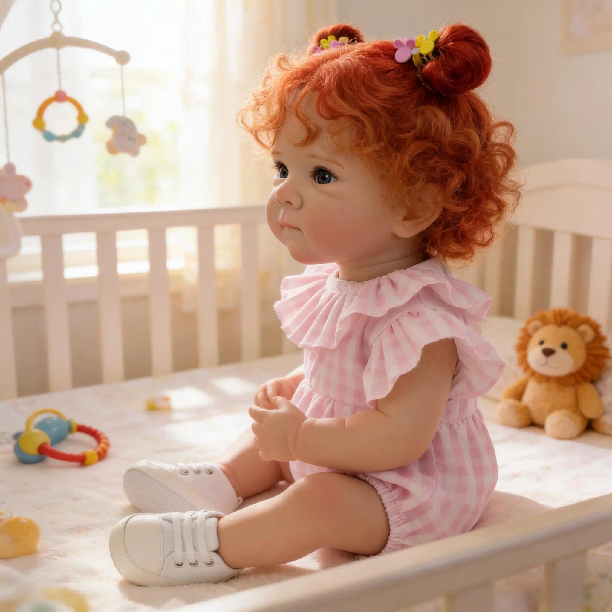 Zero pam Reborn Baby Dolls Silicone Full Body 18 Inch Realistic Baby Doll Reborn Girl Dolls Anatomically Correct Real Life Babies Doll With Brown Hair For Girls Toys