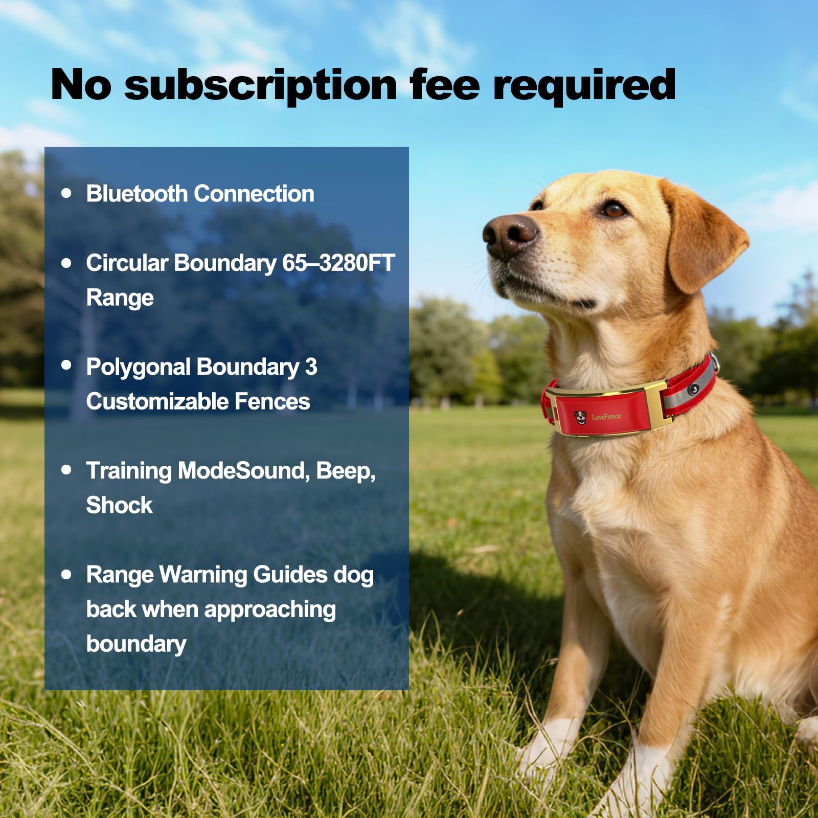 Wireless Electric GPS Dog Collar Fence for Dog with Free App: Upgrade Invisible Pet Shock Barrier Containment System Yard Outdoor Perimeter - Stubborn Dog Train Bluetooth Collar for Dog Parent - image 4