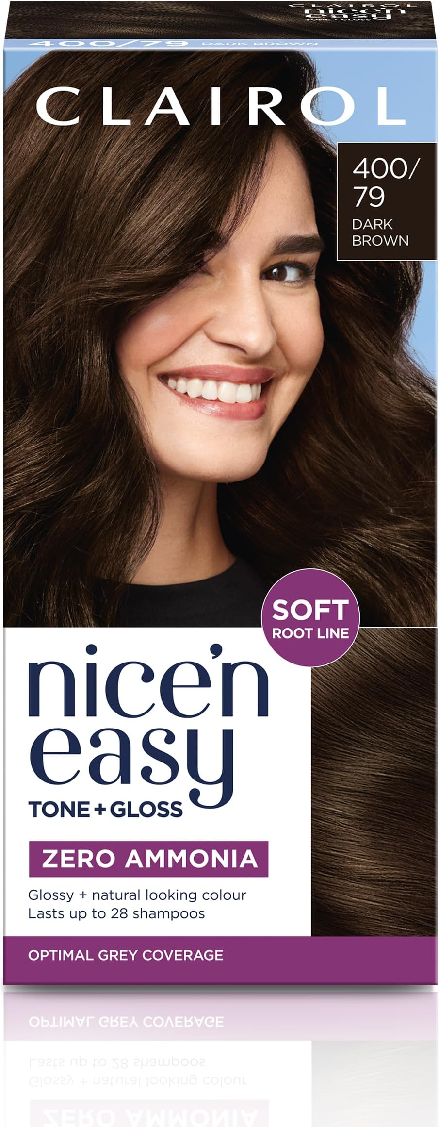 Clairol Nice'n Easy Tone+Gloss Semi Permanent Hair Dye - 400/79 Dark Brown