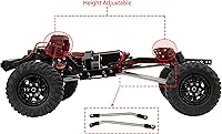 Vista 4 de MEUS RACING SCX24 LCG Chassis Frame Kit Carbon Fiber 132mm Wheelbase for Axial SCX24 Wrangler/Deadbolt/Bronco/C10