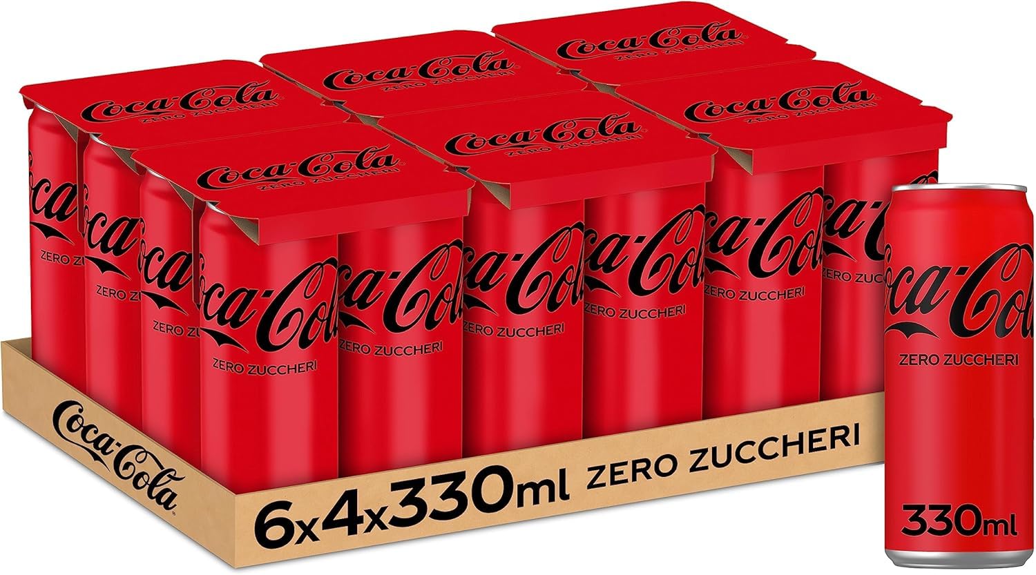 Italian Gourmet Cola Zero Zucker 72 x 330 ml Dosen koffeinhaltiges Erfrischungsgetränk ohne Zucker kalorienarm Vorratspack Großhandel Haushalt & Büro + Italian Gourmet Polpa