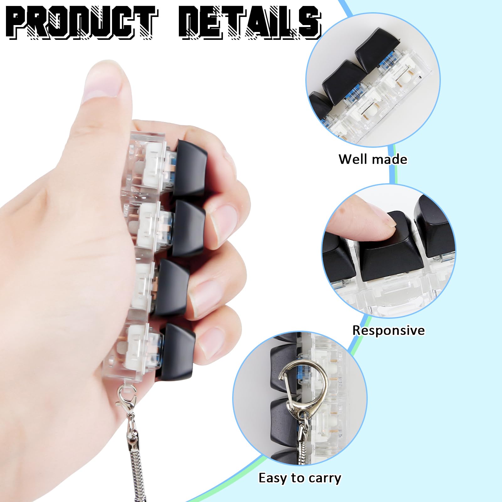 4PCS Keyboard Fidget Toys - Image 3