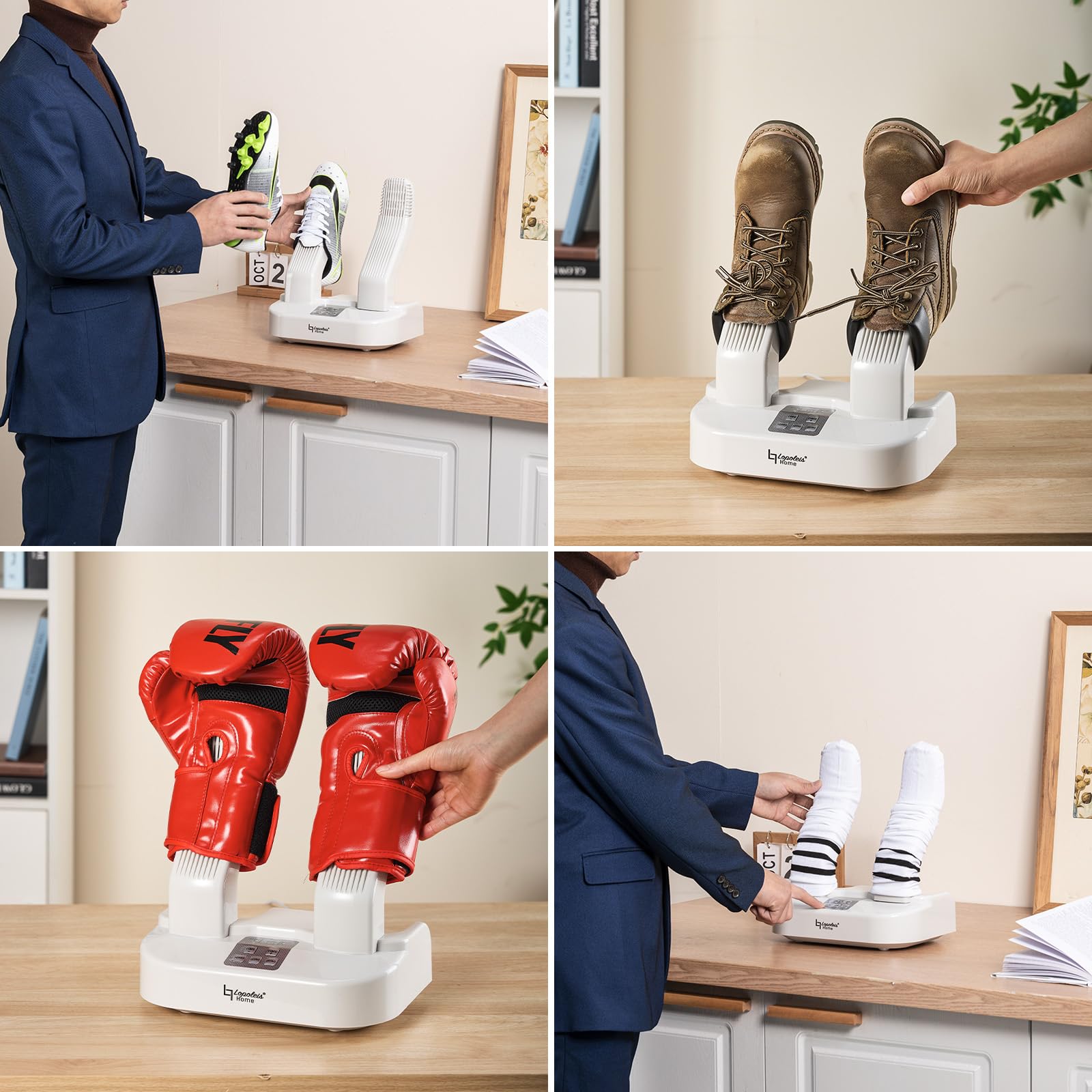 Asciugascarpa elettrico, deodorante perscarpa con ozono, scaldascarpe antibatterico, asciuga calze, asciuga stivali, scarpe da calcio, guanti da calcio