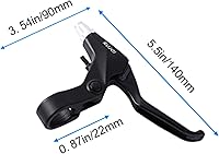 Vista 4 de RUJOI Juego de manetas de freno de bicicleta, 1 par de palancas de aleación de aluminio con 2 juegos de cable de freno y carcasa, se adapta a