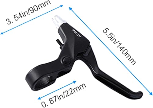 Miniatura 4 de RUJOI Juego de manetas de freno de bicicleta, 1 par de palancas de aleación de aluminio con 2 juegos de cable de freno y carcasa, se adapta a