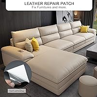 Vista 2 de Cinta de Reparación de Cuero Autoadhesiva, Parche de Reparación de Cuero para Sofá, Muebles, Sofás, Asientos de Automóvil, Kit Avanzado