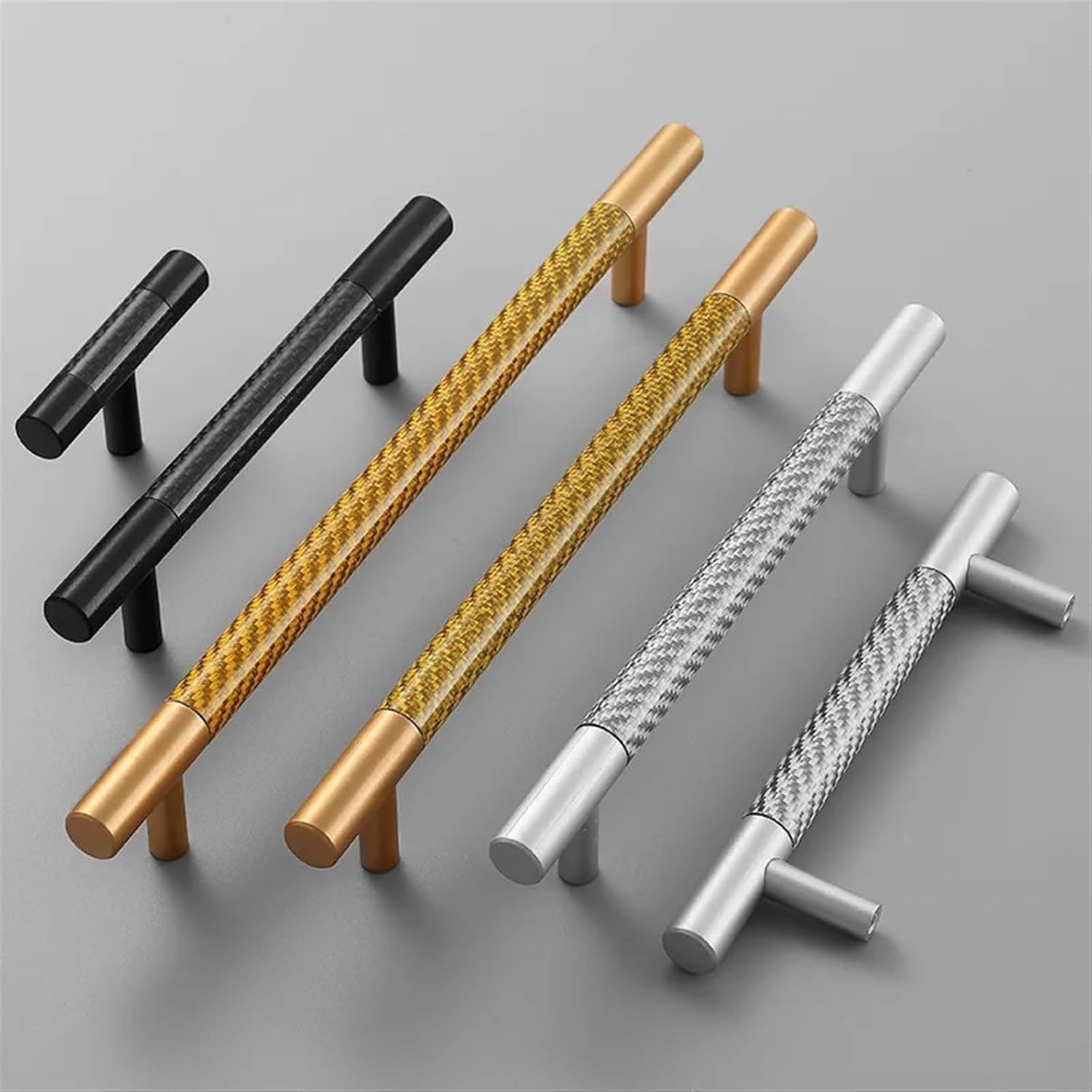 Light Luxury Kitchen Cabinet Knobs and Handles Furniture Handle Drawer Knobs Wardrobe Cupboard Dresser Locker Pulls 1Pcs (Color : Silver 192mm)