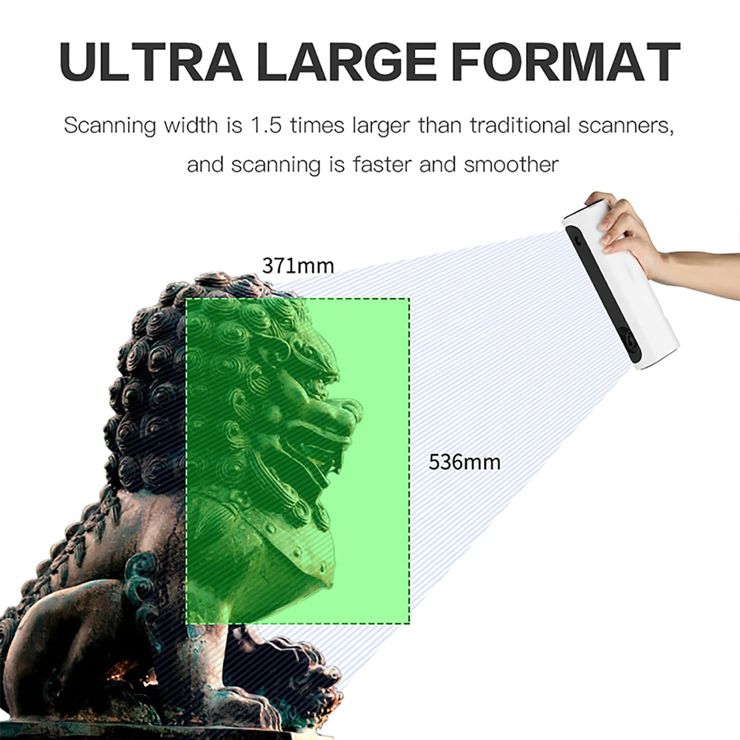Scanner 3D portable pour l'art et le design de haute précision, capturant la vie en 3D avec une précision de 0,1 mm et une vitesse de 10 fps