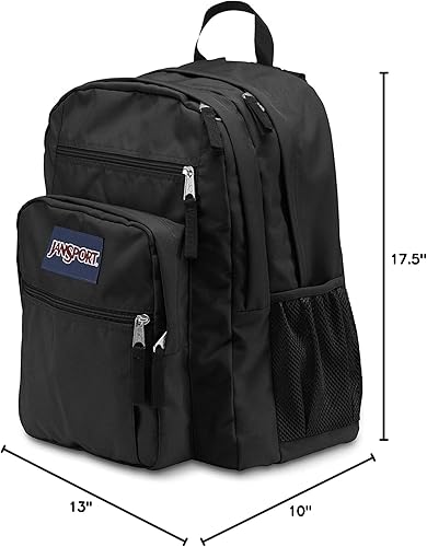 Miniatura 8 de JanSport unisex para adultos grandes estudiantes, Negro Logo Azul, Estudiante grande
