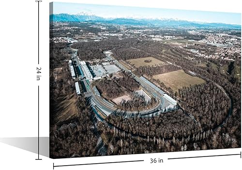 Miniatura 5 de TUMOVO Monza Circuit Italia - Lienzo decorativo para pared, pintura de carreras de Fórmula 1, impresiones de paisajes sobre lienzo, imágenes