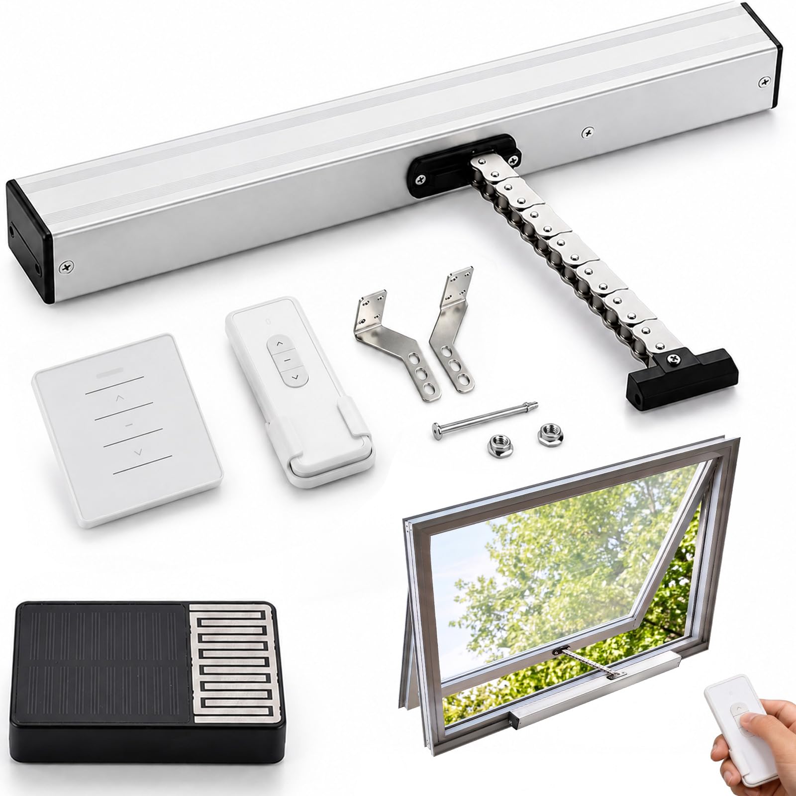 Electric Window Opener, Automatic Window Opener, with Wireless Rain Sensor