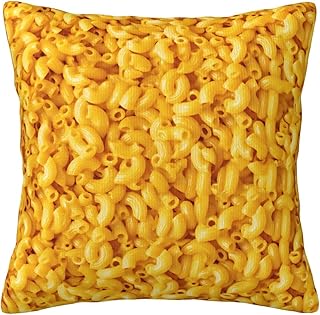 Macaroni Cheese Throw Pillow Covers Square Pillowcase Soft Plush Cushion Case 18"X18"