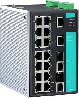 EDS-518A-T Managed Gigabit Ethernet Switch with 16 10/100BaseT(X) Ports, 2 Combo 10/100/1000BaseT(X) or 1000BaseSFP Slots