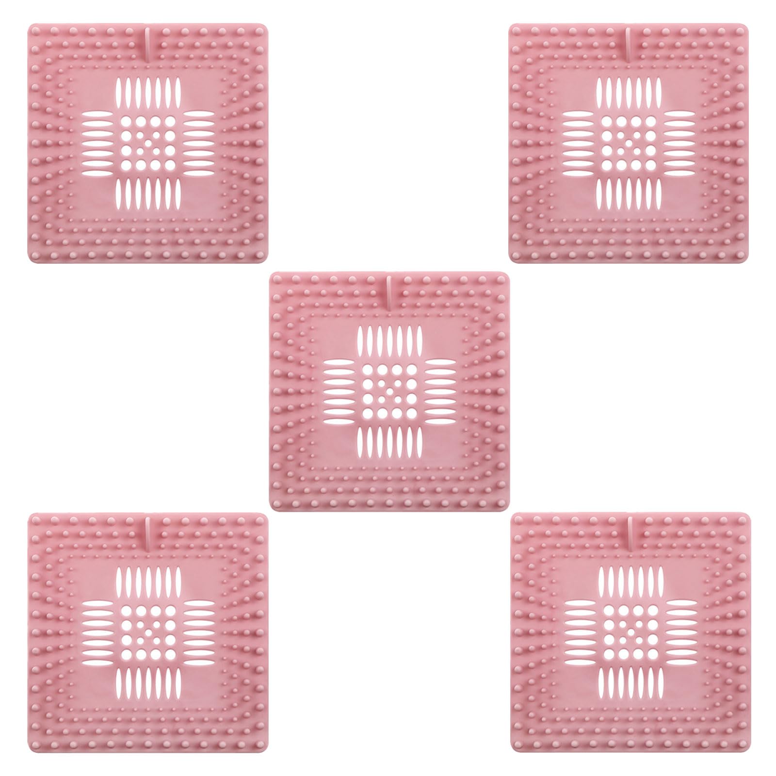 Tsophreniq Of 5 Shower Drain Hair Traps Flexible Sturdy Materials Easy to Installion for Bathtub and Kitchen Sinks Drain Covers
