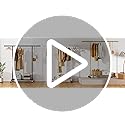 Clothes Clothing Garment Rack with Wheels,46.5" L Portable Rolling Clothing Racks for Hanging Clothes, Sturdy Closet Wardrobe Rack Clothes Storage Organizer Hanger for Coats, Shirts, Dress,Pink