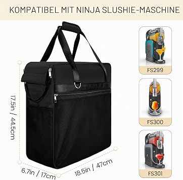 Portable Carrying Case for Ninja Slushi Machine black Travel