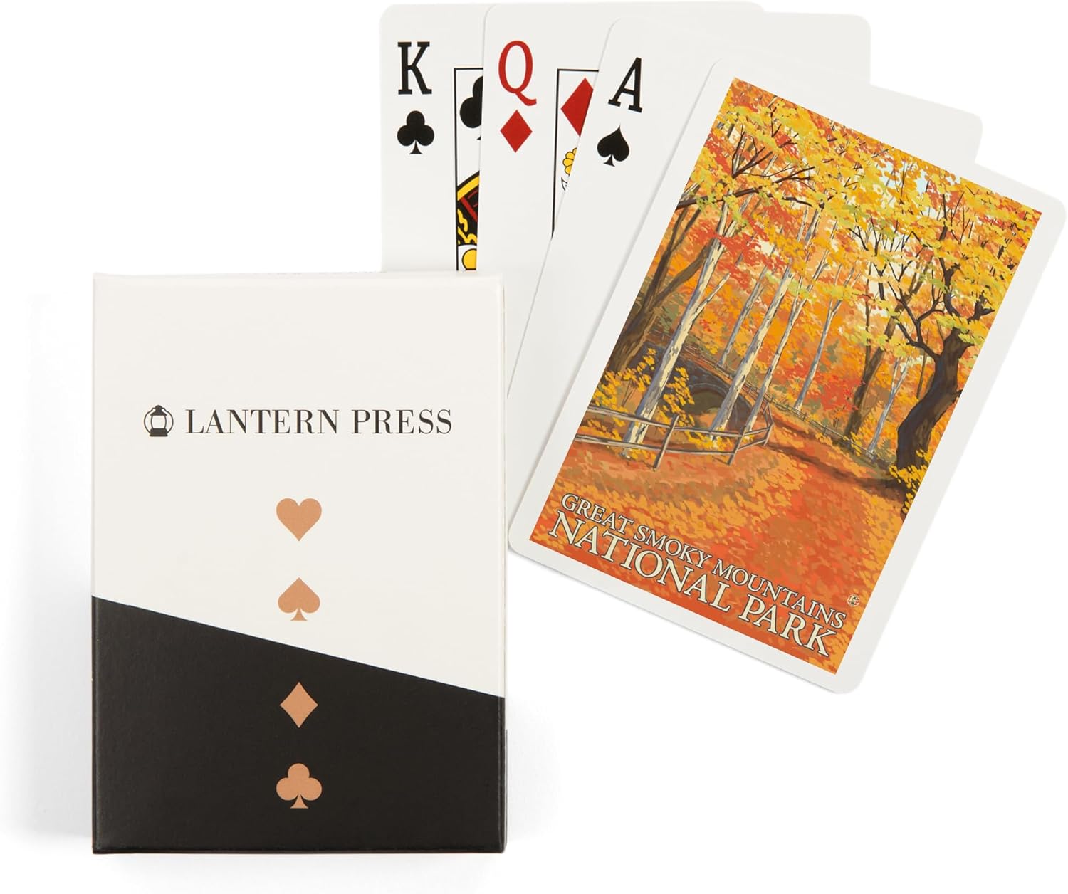 Lantern Press Great Smoky Mountains National Park, Tennessee, Fall Colors, 52 Playing Cards for Adults, Poker Size Card Deck