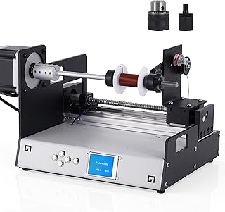 Automatic Winding Machine 1200RPM Coil Winder Machine with Auto-Wire Alignment, Compatible with 17-46AWG Wire, Ideal for Tube Transformer, Enameled Wire, Solder Wire