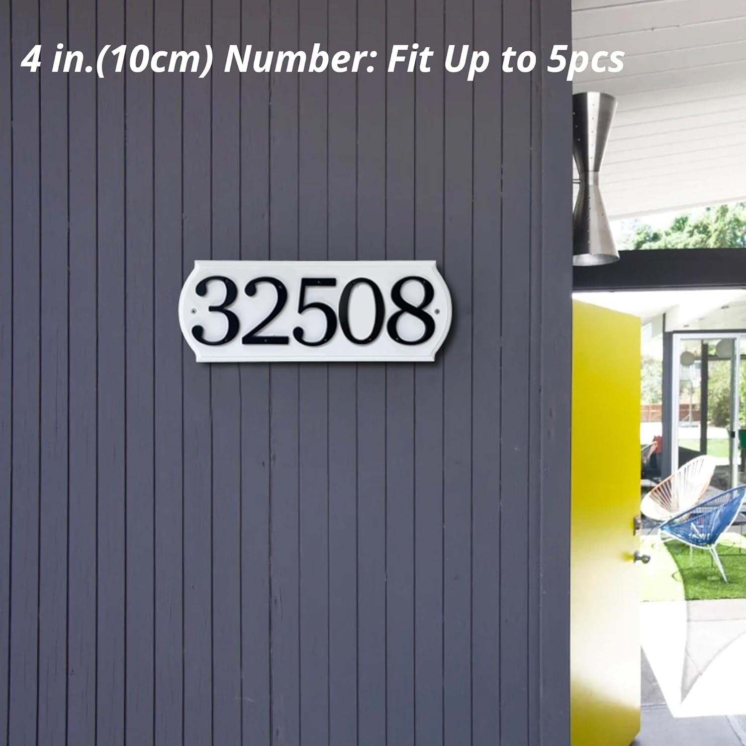 HASWARE Paintable Address Plaque White Block, Modern Design, for DIY, Outside, Home, Street(6" X 16")