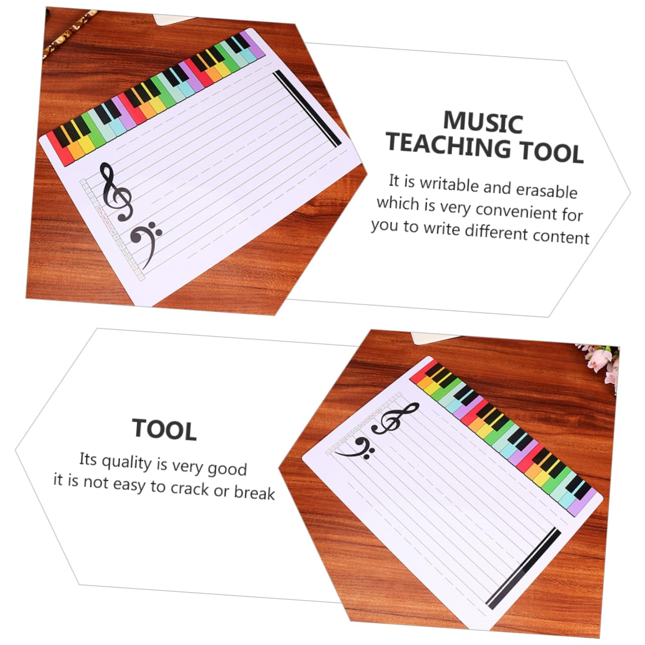 10st Übungsbrett Lapboards Musik-whiteboard Trocken Abwischbare Tafeln Karte Trocken Abwischbare Tafel Mit Ständer Weiße Bretter Musiknoten-whiteboard Stabbrett Weiße Tafel Plastik DIYEAH