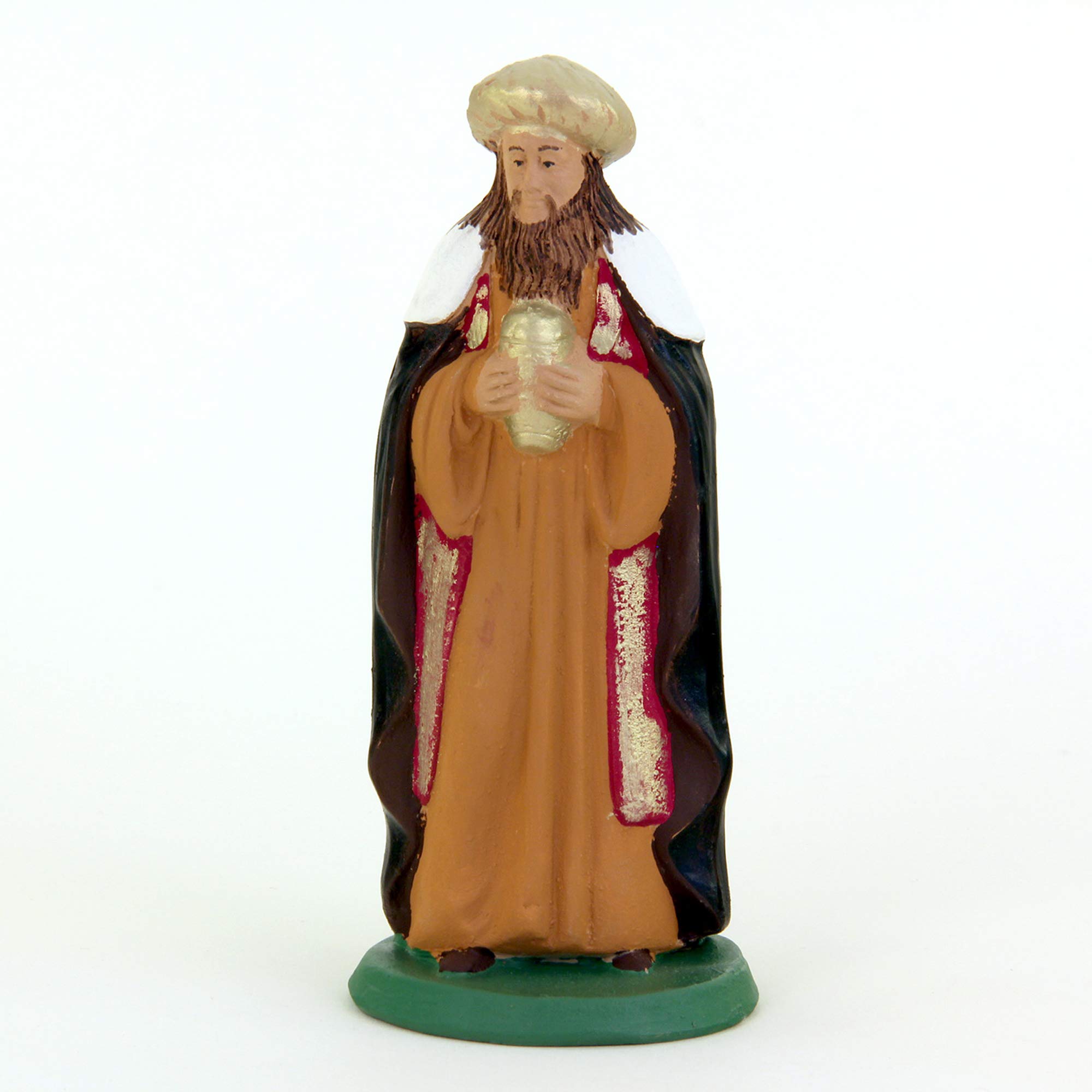 Figuras de Belén grandes, Reyes Magos, 3 piezas, Belén de terracota pintada a mano de Caltagirone