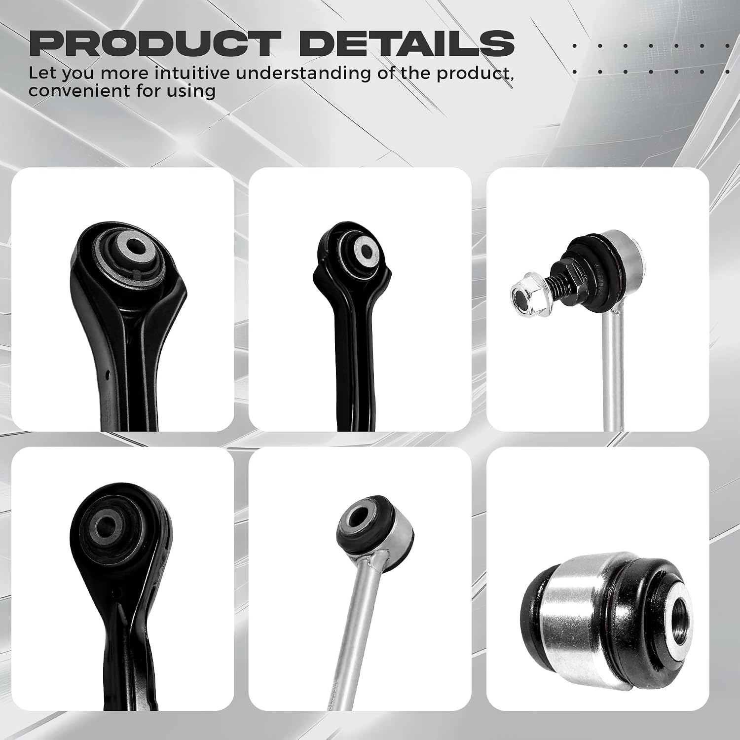 Rear Suspension Control Arm Compatible With 2006-2014 BMW 1 3 Series E88 E89 E90 E92 E93 128i 135i 323i 325i 328i 328xi 330i 335d 335i 335iS with Ball Joints Sway Bar Suspension Kit