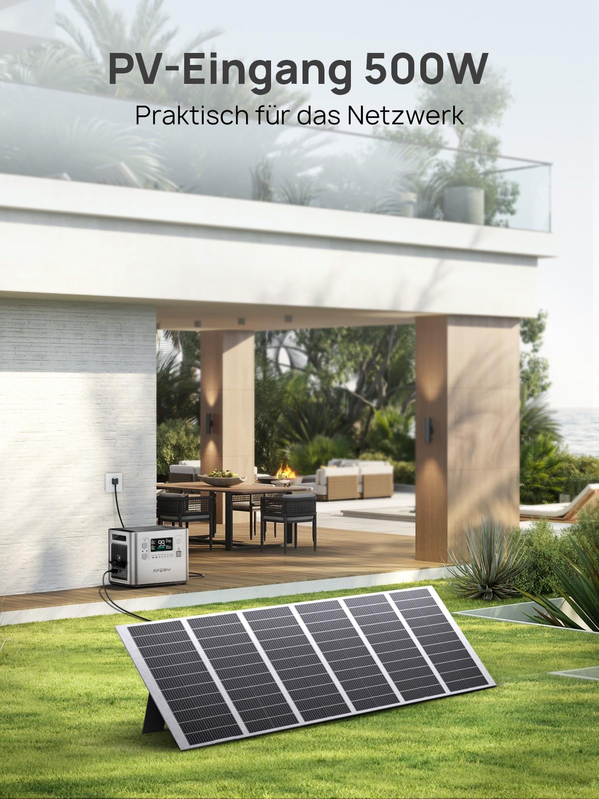 AFERIY Station Electrique Portable 2400W, 2048Wh Batterie Nomade LiFePO4, Charge Rapide en 1,2H, 13 Ports, UPS, Generateur Electrique Solaire pour Domestique/Camping-Car/Panne de Courant, Argent