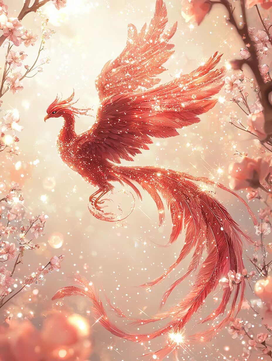 WEISHIWE Dipingere con i Numeri Adulti Fenice animale, 60x80cm s-173 | Paint by Numbers Kit con Pennelli e Acrilico Pigmento, Fai da te Olio La Pittura di Numeri Kit, Decora la Casa, senza Cornice