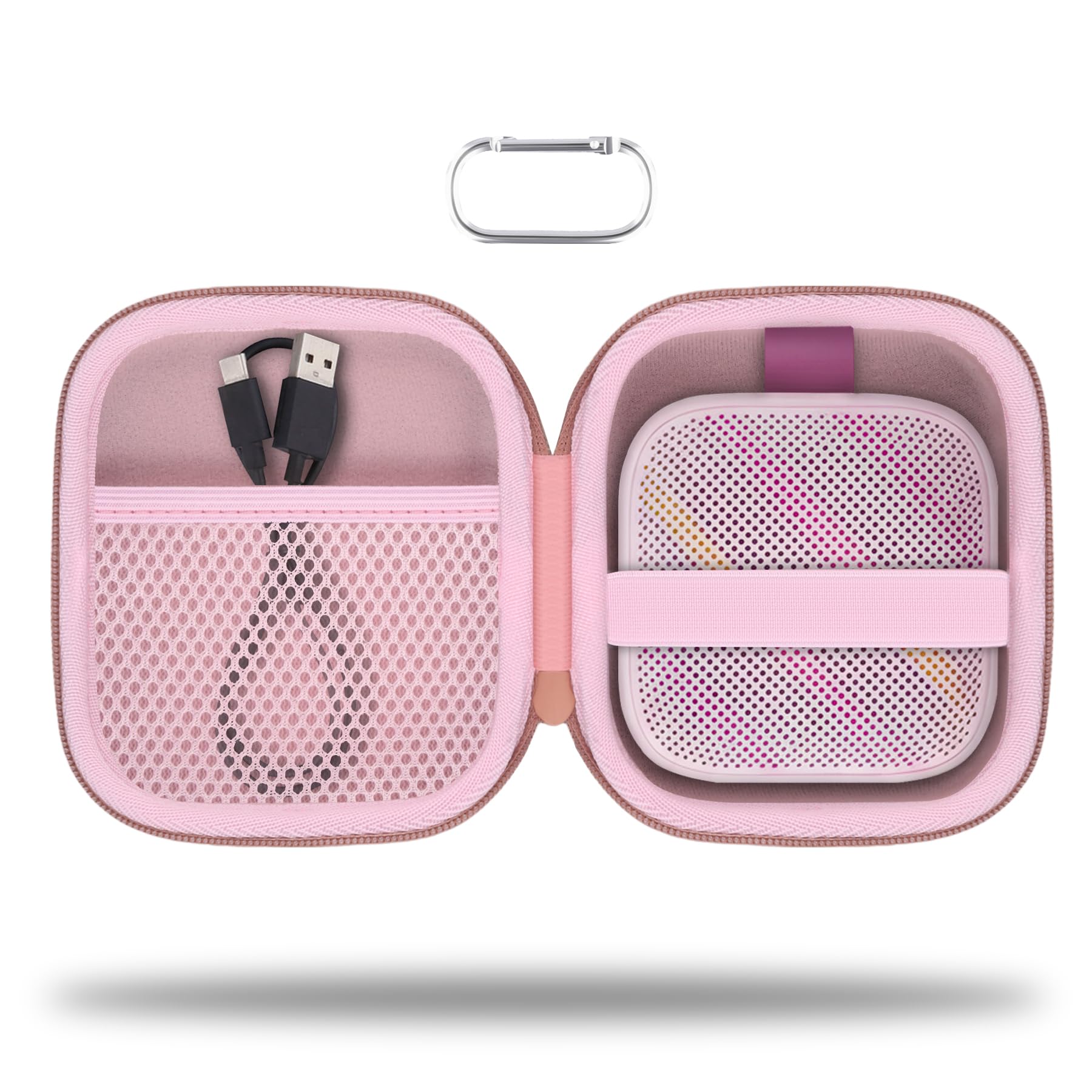 for Anker Soundcore Boom Go 3i Bluetooth Speaker Hard Travel Case, Pink