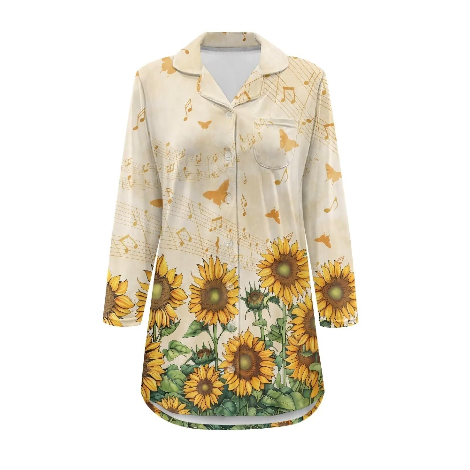 Camicie da notte da donna a maniche lunghe camicia da notte morbido abito da casa premaman pigiama abito loungewear S-XXL