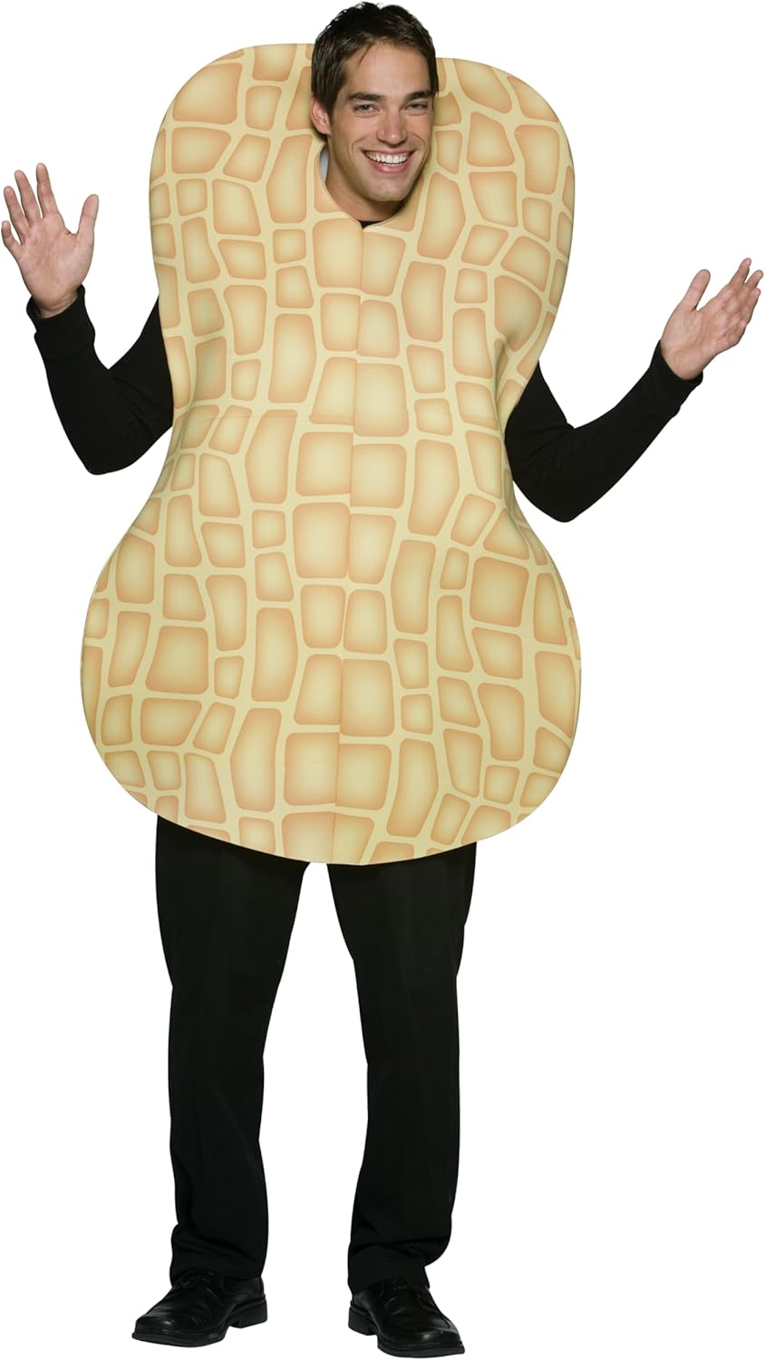 Rasta Imposta Peanut Halloween Costume, Unisex Adult, One Size