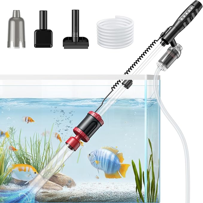 36W Electric Aquarium Vacuum Gravel Cleaner: Fish Tank Vacuum Gravel