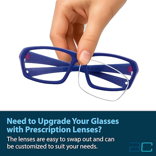 Miniatura 26 de BLUE CUT Gafas de protección deportiva, lentes antiniebla, gafas de seguridad para baloncesto, pickleball y todos los deportes al aire libre Azul