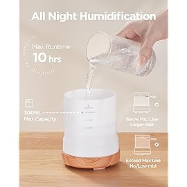 InnoGear 300ML Essential Oil Diffuser, Premium 5-in-1 Ultrasonic Aromatherapy Diffusers Scent Humidifier Aroma Diffuser Vaporizer Auto-Off Timer for Room Office Home, Yellow, Medium