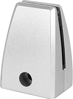 Aexit 5mm-23mm Thickness Fall Protection Adjustable Screw Glass Clamp Clip Safety Clips Silver Tone