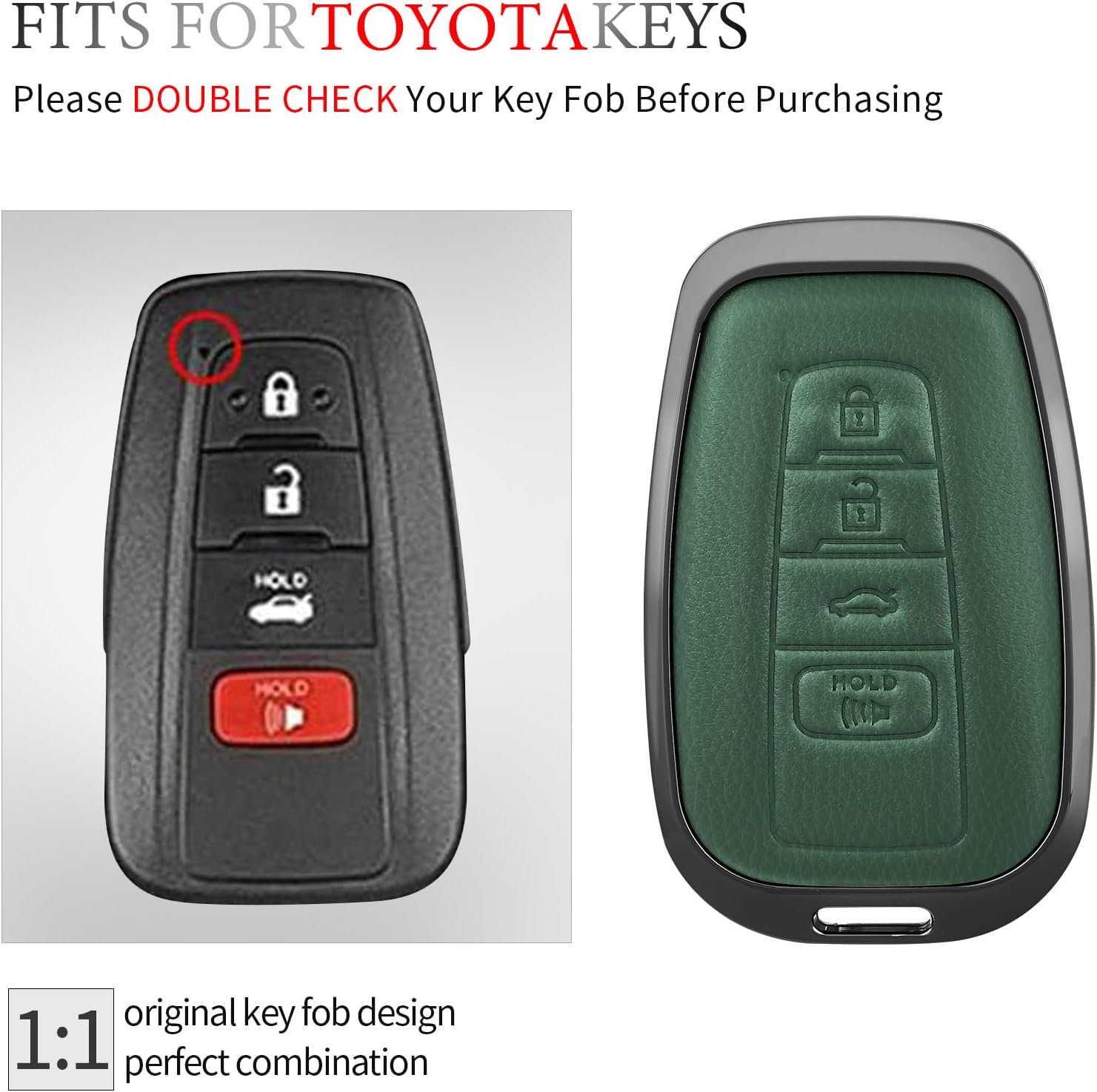 Key Fob Cover Compatible with Toyota RAV4 Camry Corolla Avalon C-HR Prius image 2