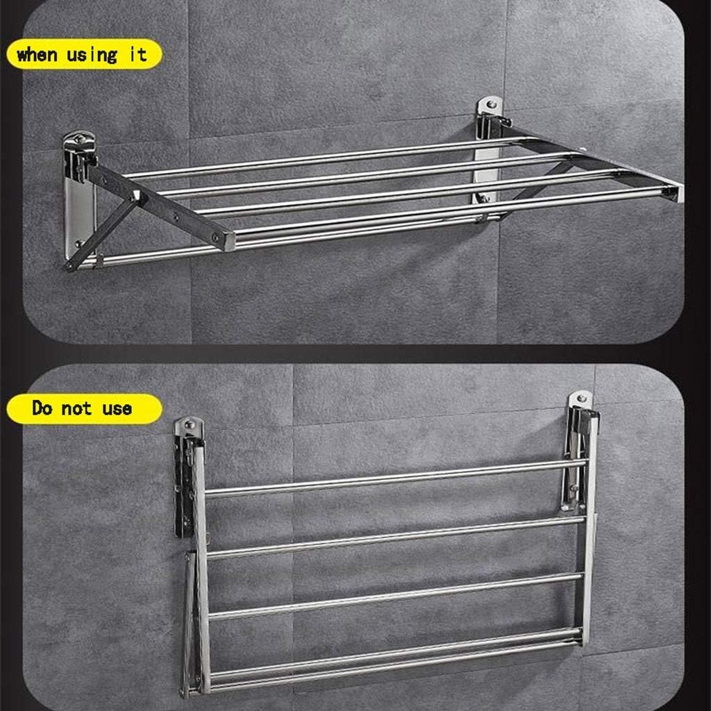 Clothes Drying Rack Wall Foldable Clothes Airer, Household wall-Mounted Drying Rack Expandable, for Indoor Laundry Drying, Folding Towel Holder Storage Rack Shelf with Ho