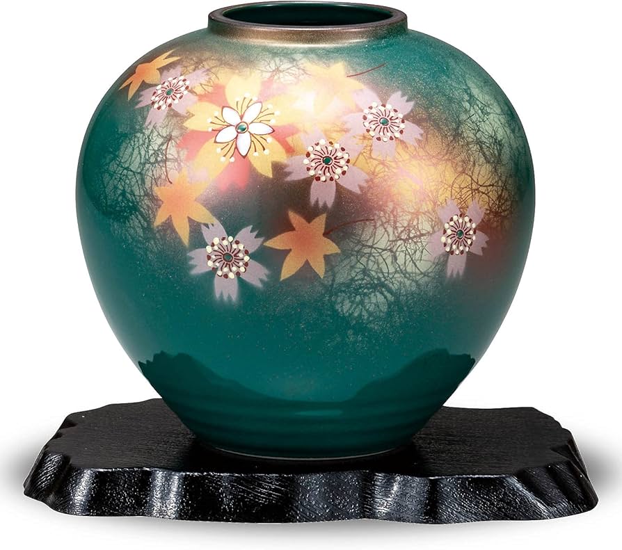 Amazon.co.jp: 和座の蔵 おしゃれ 陶器 花瓶 九谷焼 花器 花舞