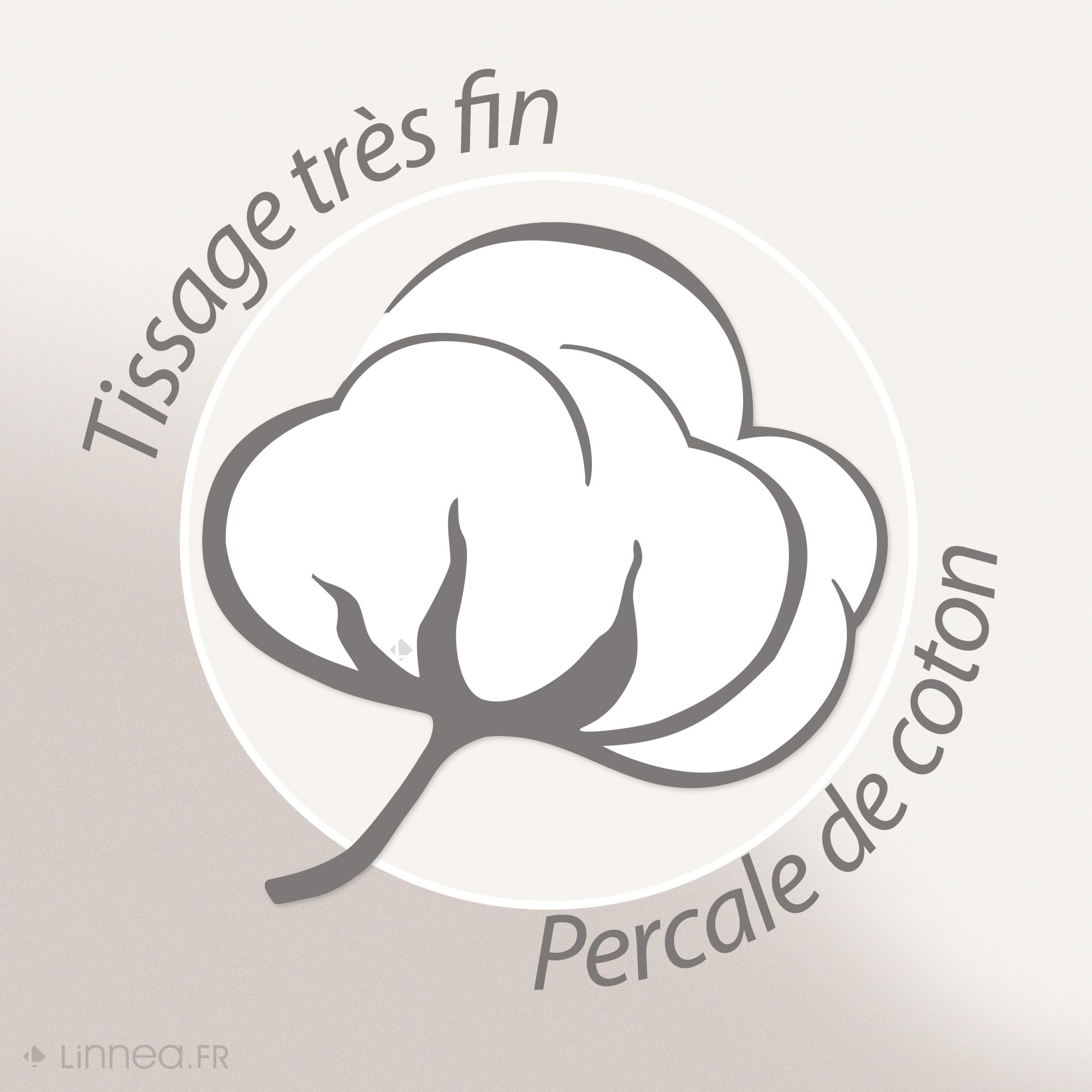 Linnea Housse de Couette 260x240 cm Percale Pur Coton Plumes
