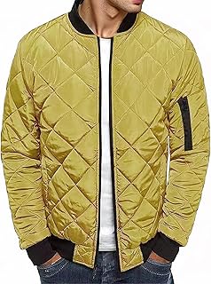 Duohropke Down Jacket Men's Plain Quilted Quilted Jacket with Zip Warm Puffer Jacket Transition Jacket with Pockets Lightweight Hybrid Jacket Baic Hiking Jacket Parka Jacket for Men