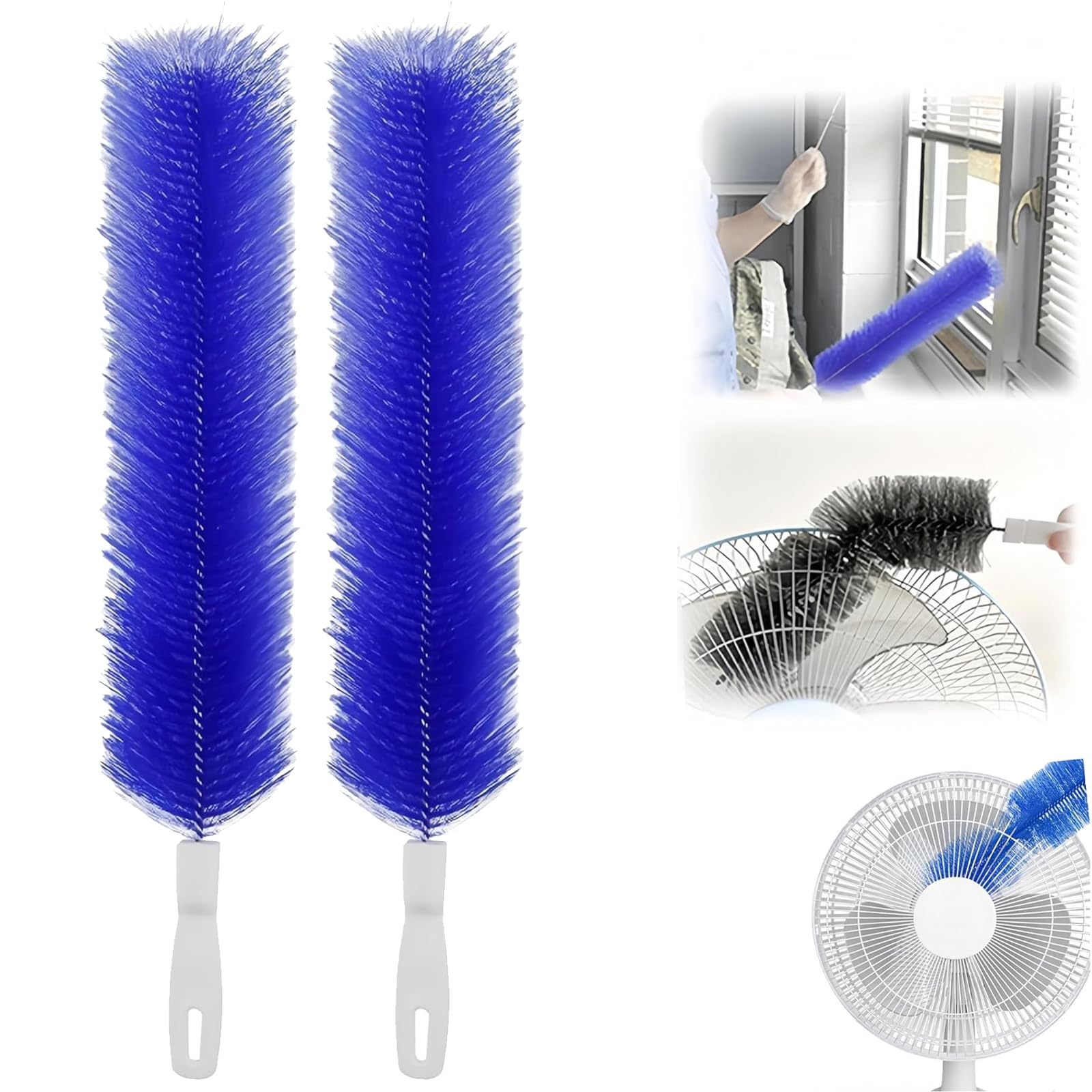 Bendable Microfiber Head, Fan Cleaning Brush,Ceiling Fan Cleaner Duster,2026 Fan Cleaner Brush Reusable Dust Remover Washable ldeal,Dusters For Cleaning for Electric Fans Air Conditioning (B-2PCS)