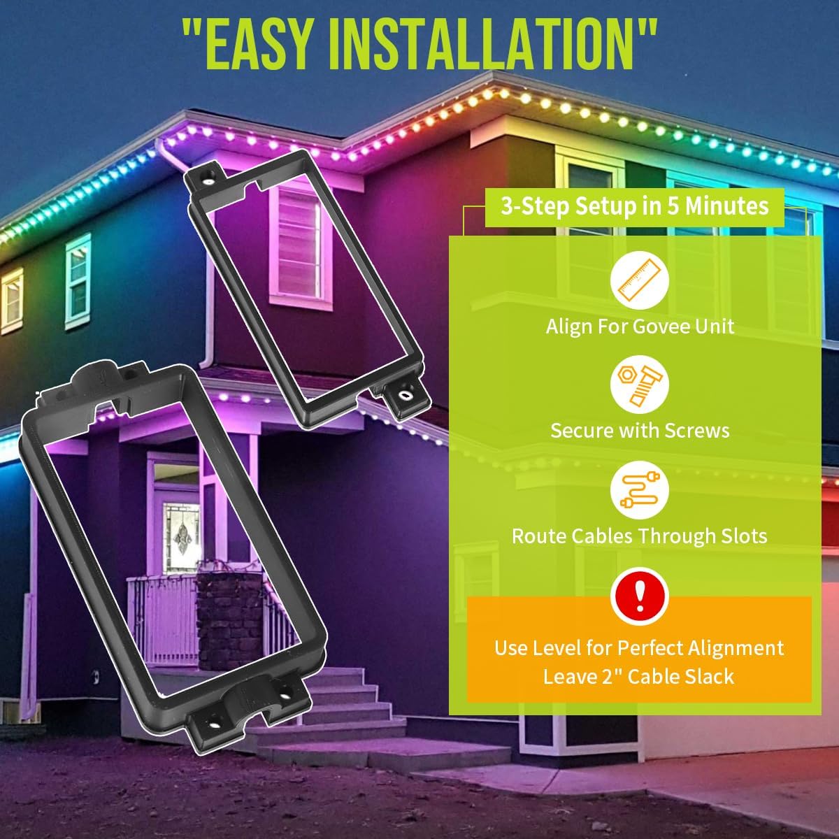 for Govee Pro and Regular Permanent Outdoor Lights - Bracket Combo Kit for Power Supply and Controller
