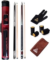 Vista 1 de CUESOUL Tacos de Billar para Bar de Casa, Dos Tacos + Estuche Rígido para Taco de Billar 2x2