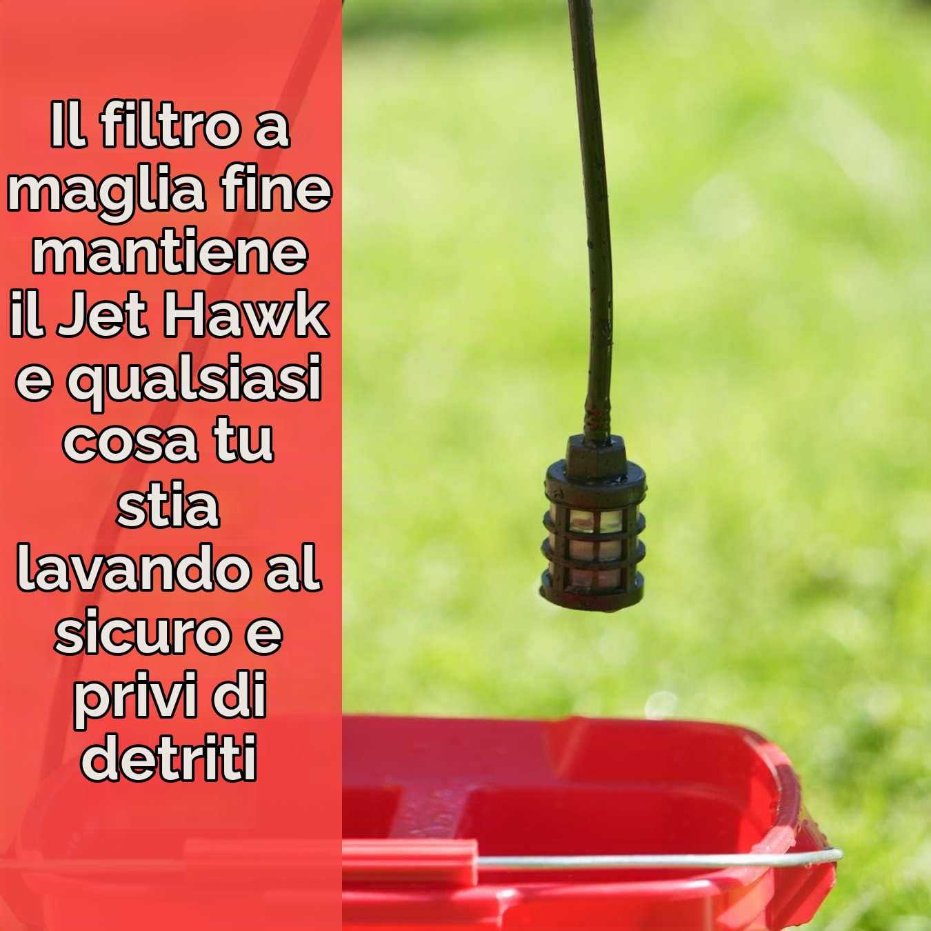 Jet Hawk - Idropulitrice portatile senza fili come visto su High Street TV - Utilizzare qualsiasi fonte d'acqua - 6 in 1 - ugelli spray inclusi, tubo flessibile da 5 m, connettore per tubo, bottiglia
