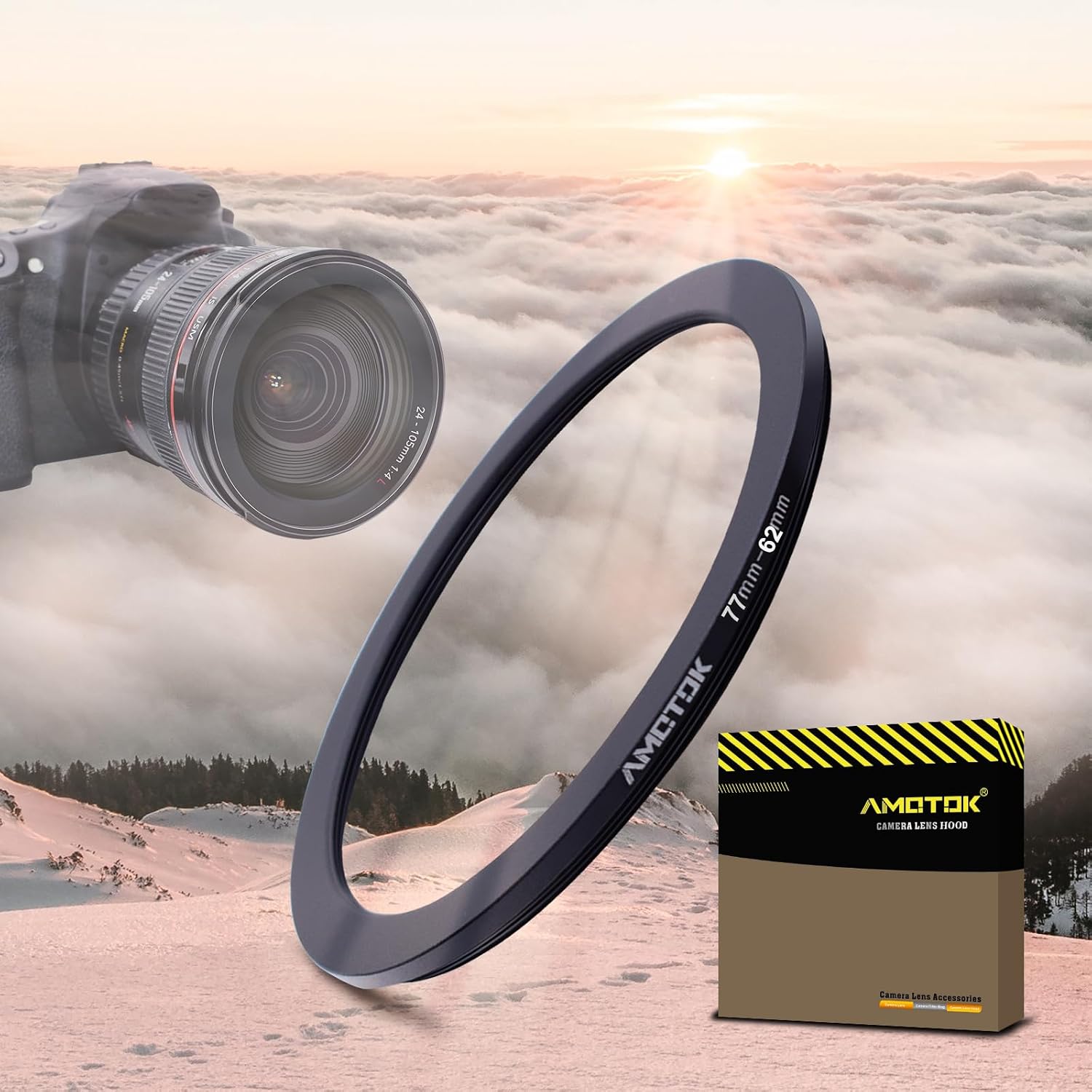 Anillo adaptador 77mm a 62mm para cámara miniatura 1