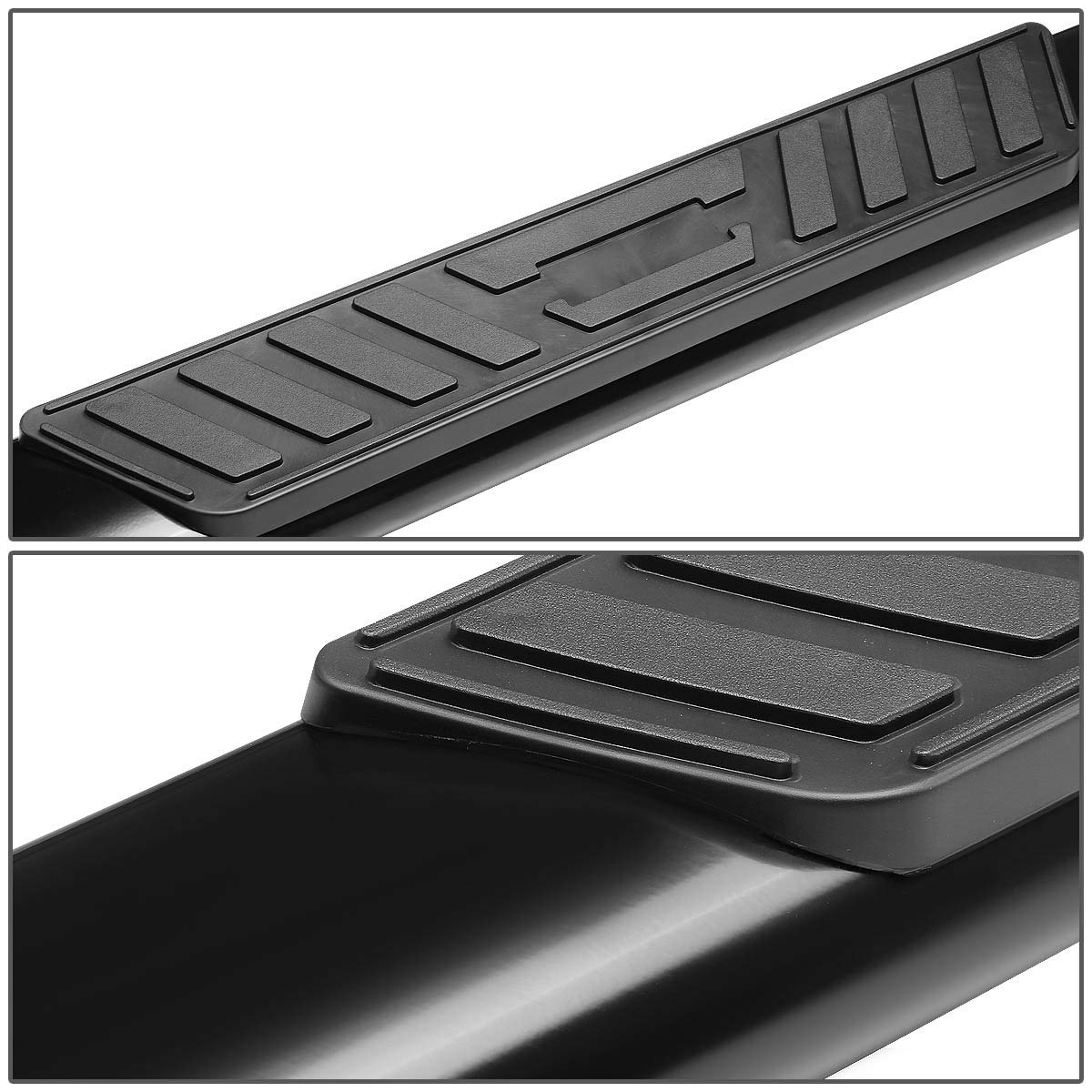 DNA Motoring 5 Inches Running Boards Compatible with 02-08 Ram 1500 Quad/Crew Cab, Powder Coated Side Step Nerf Bars, STEPB-5O-933-BK